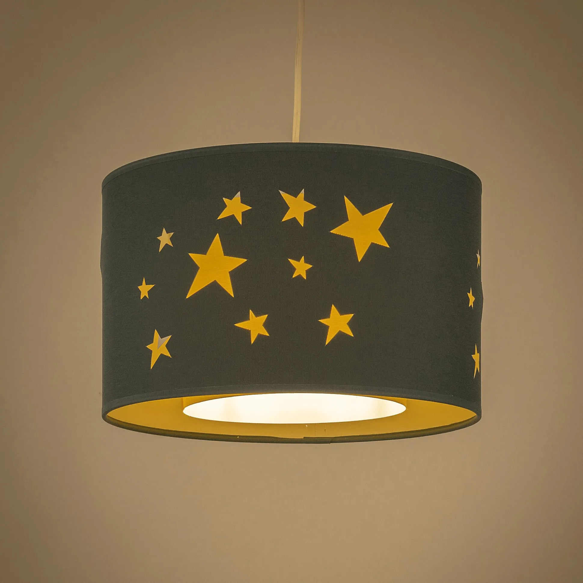Abat-jour avec découpe motif constellation d35cm - bleu figuerolles