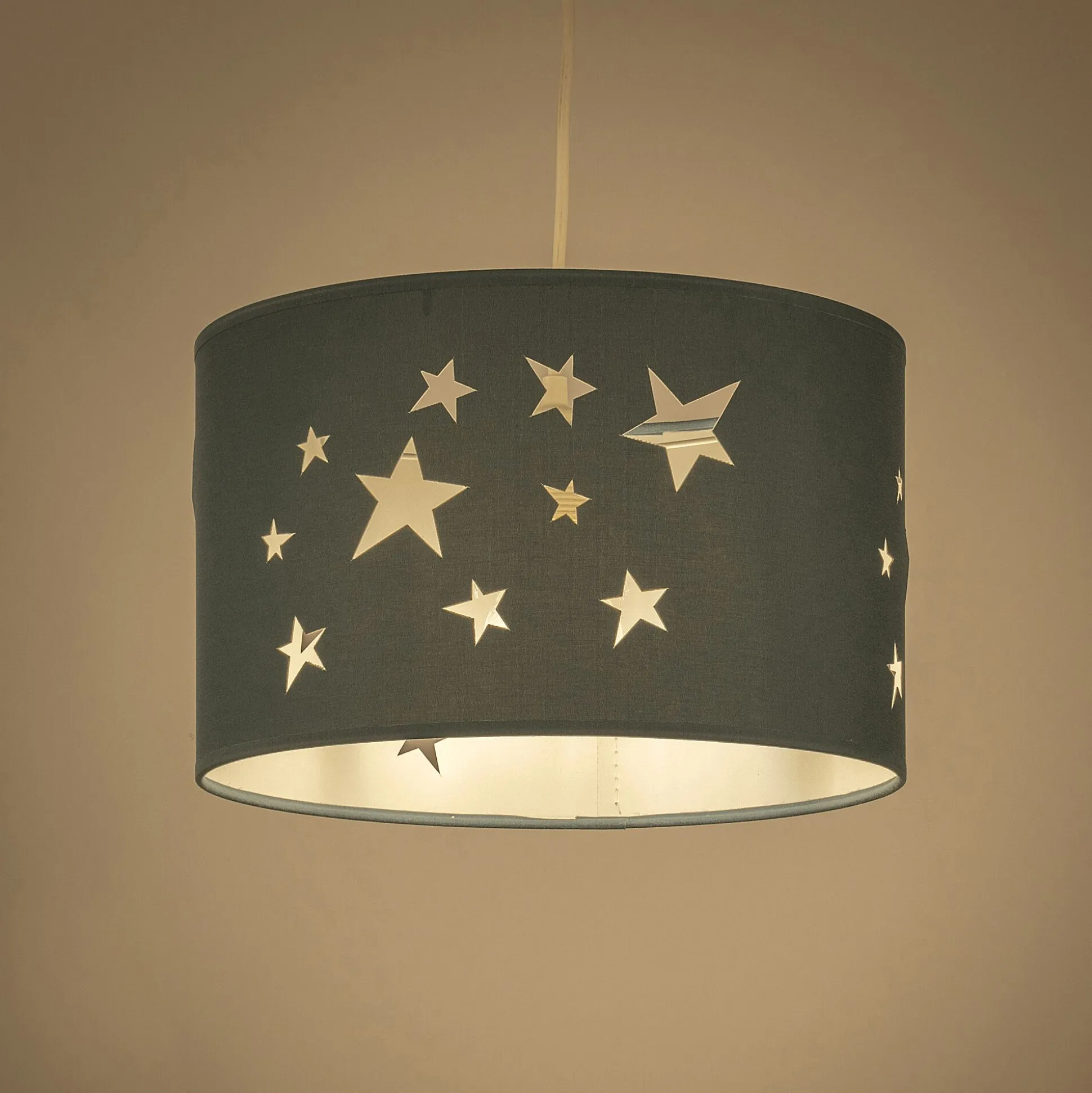 Abat-jour avec découpe motif constellation d35cm - bleu figuerolles