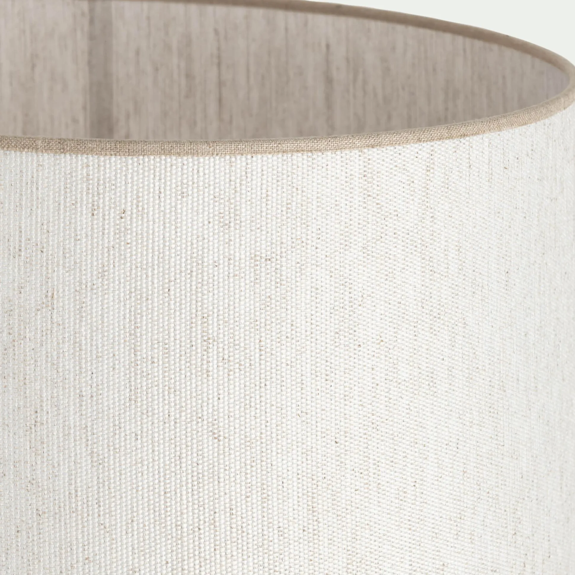Abat-jour conique en tissu D40cm - blanc