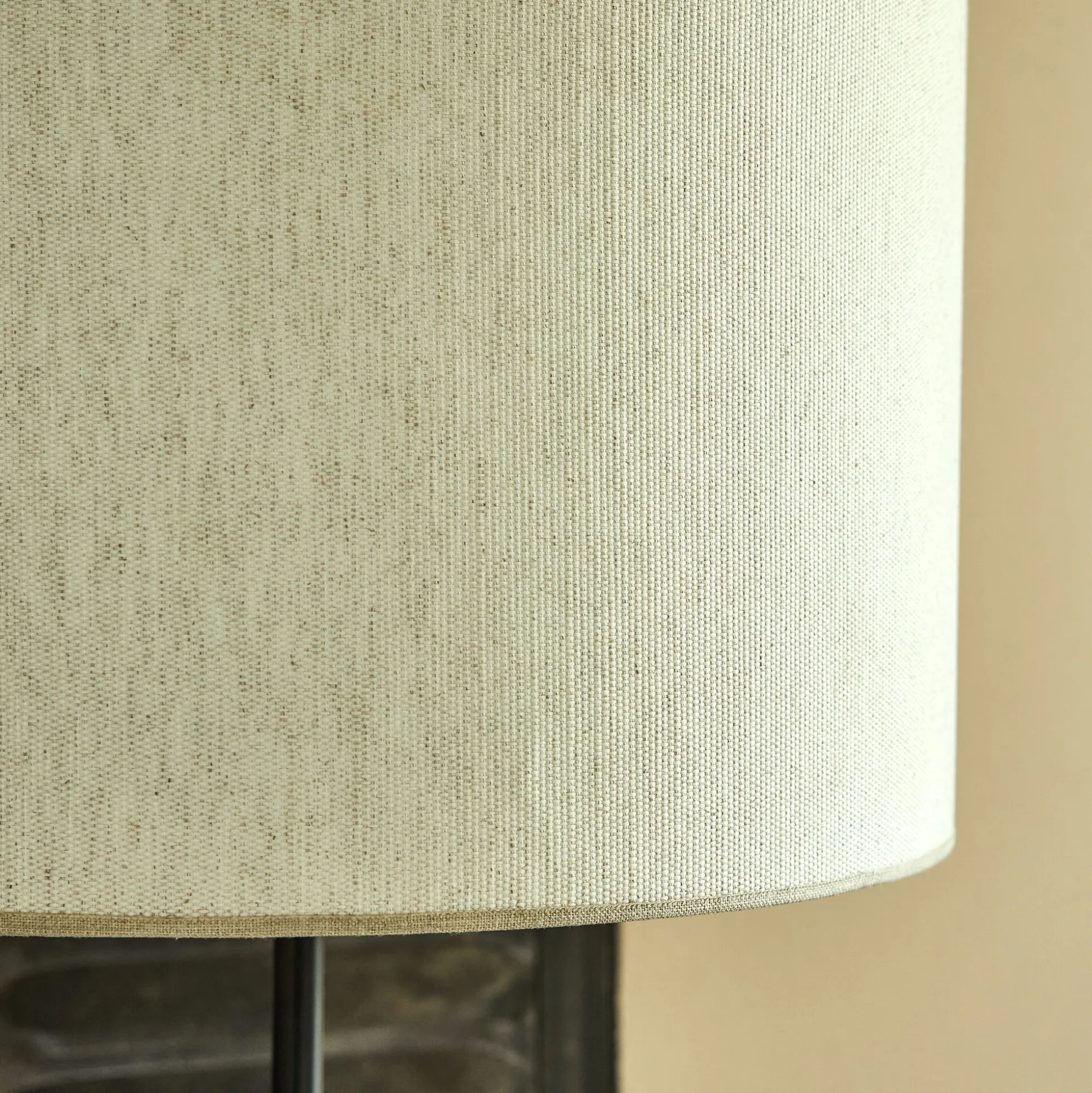 Abat-jour conique en tissu D40cm - blanc