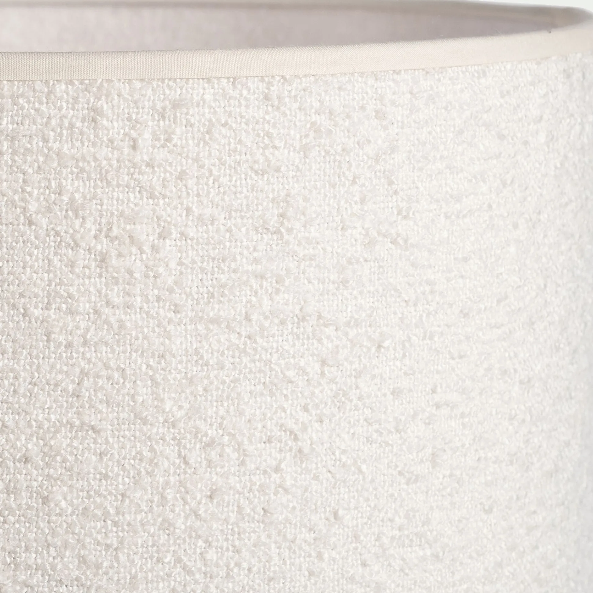 Abat-jour cylindrique en bouclette D32cm - blanc
