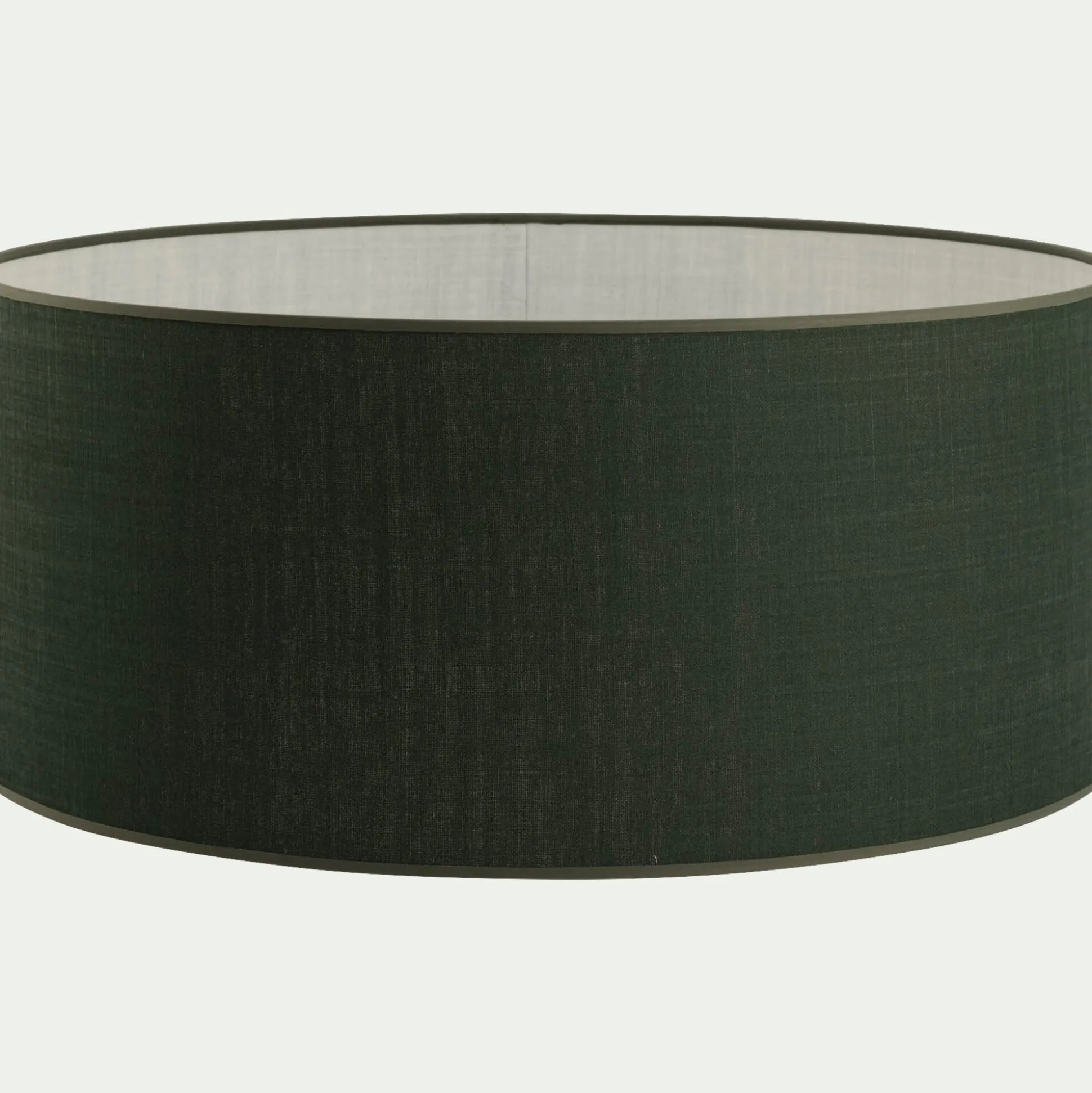 Abat-jour cylindrique en coton D60cm - vert cèdre