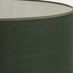 Abat-jour cylindrique en coton D60cm - vert cèdre