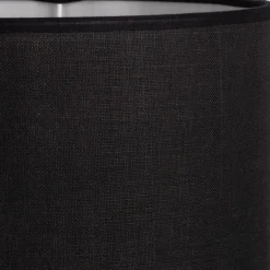 Abat-jour cylindrique en coton D40cm - noir
