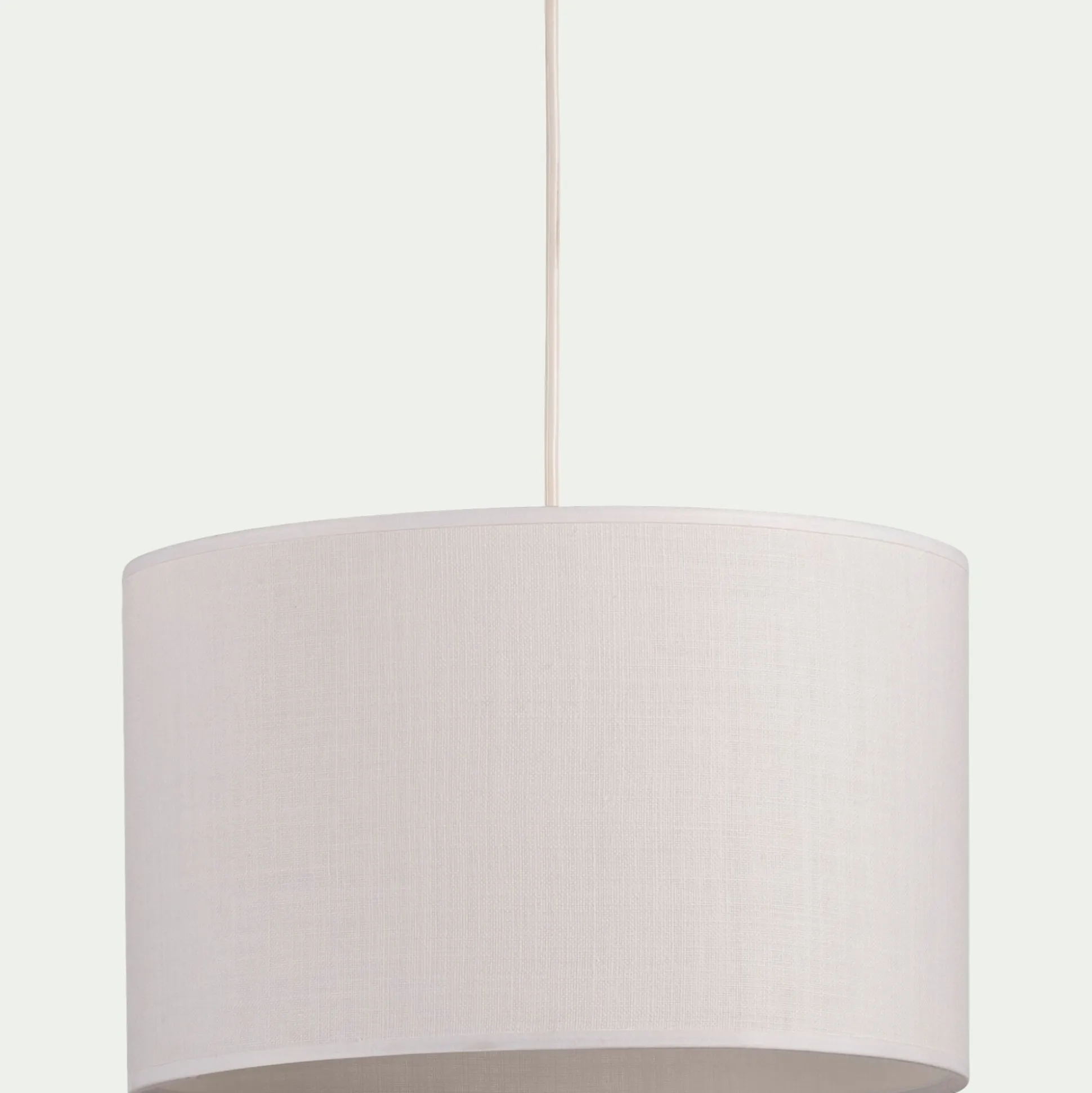 Abat-jour cylindrique en coton D40cm - blanc capelan