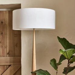 Abat-jour cylindrique en coton D60cm - blanc capelan