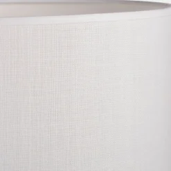 Abat-jour cylindrique en coton D60cm - blanc capelan