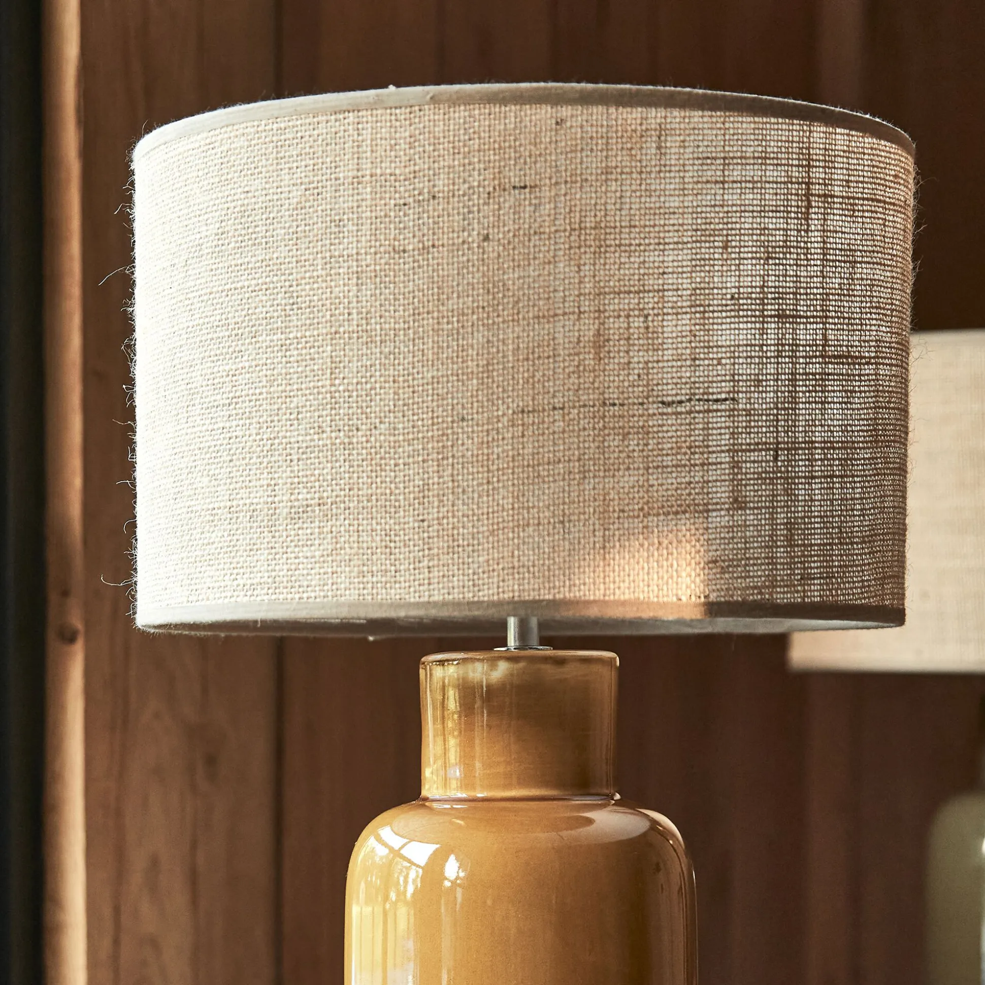 Abat-jour cylindrique en cotonette D28cm - beige