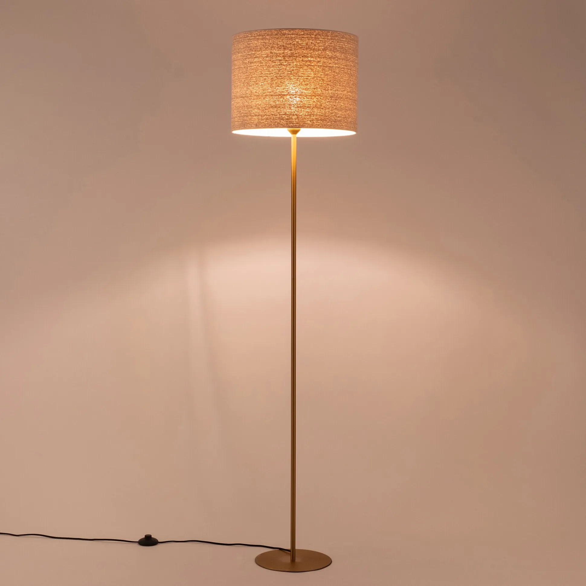 Abat-jour cylindrique en coton D40xH30cm - naturel