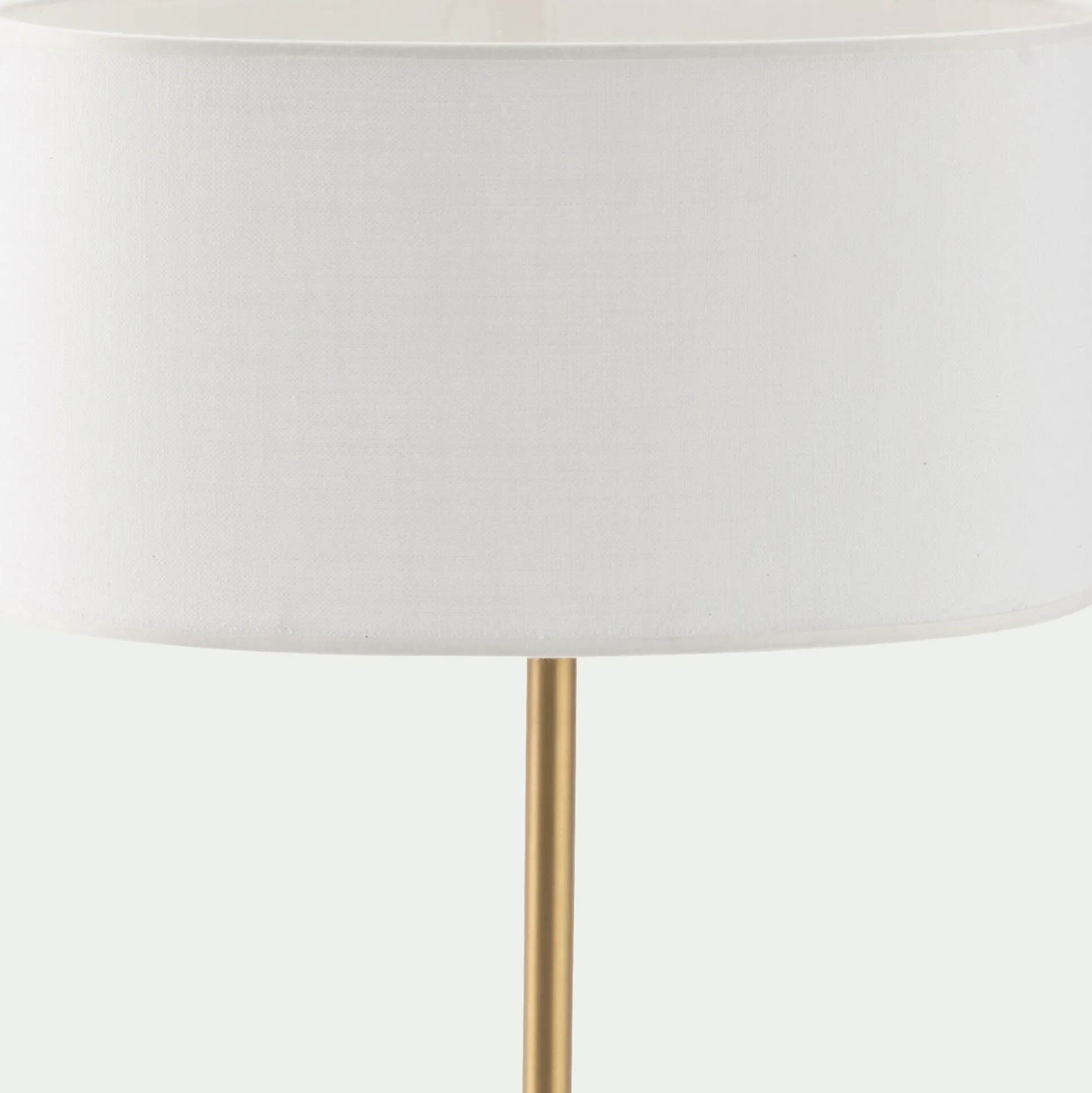 Abat-jour cylindrique en coton D32cm - blanc