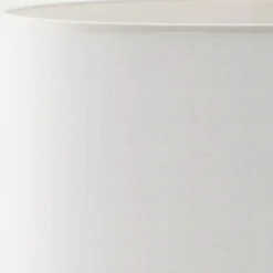Abat-jour cylindrique en coton D32cm - blanc