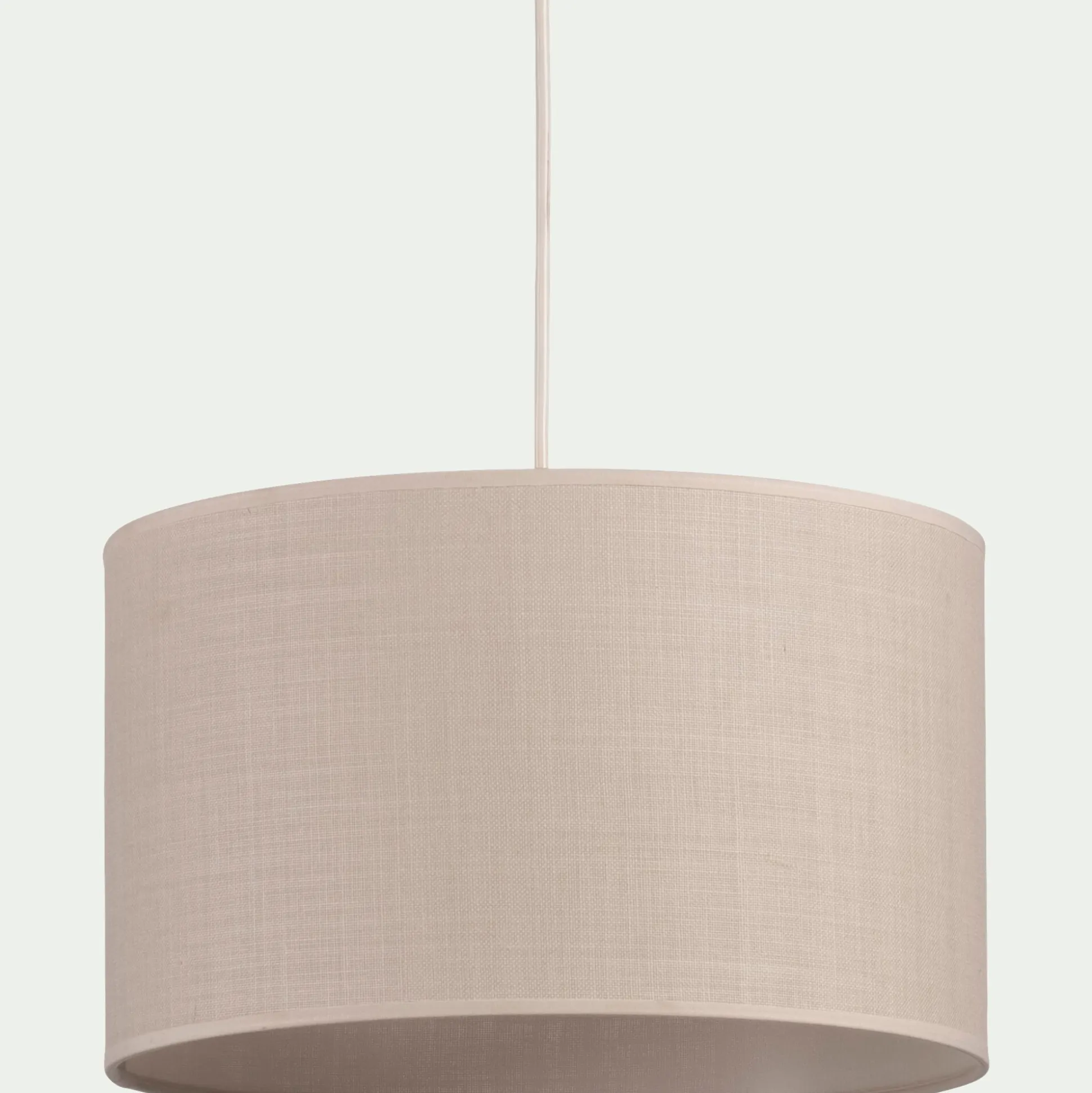 Abat-jour cylindrique en coton D40cm - beige roucas
