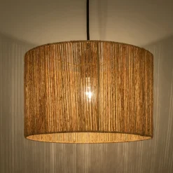 Abat-jour cylindrique en jute D32cm - naturel