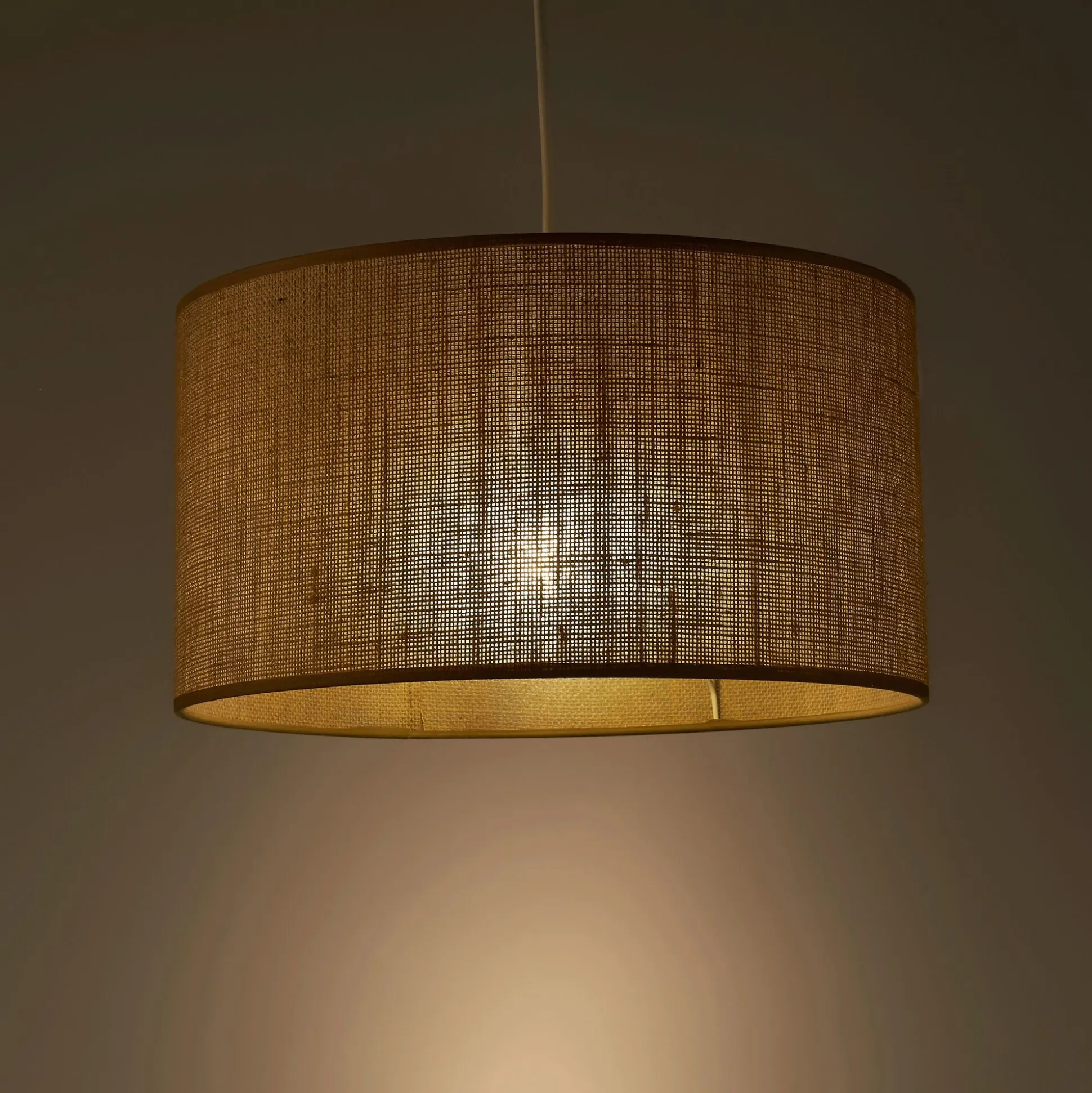 Abat-jour cylindrique en jute D35cm - naturel