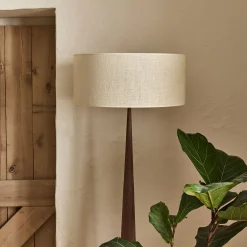 Abat-jour cylindrique en jute D50cm - blanc