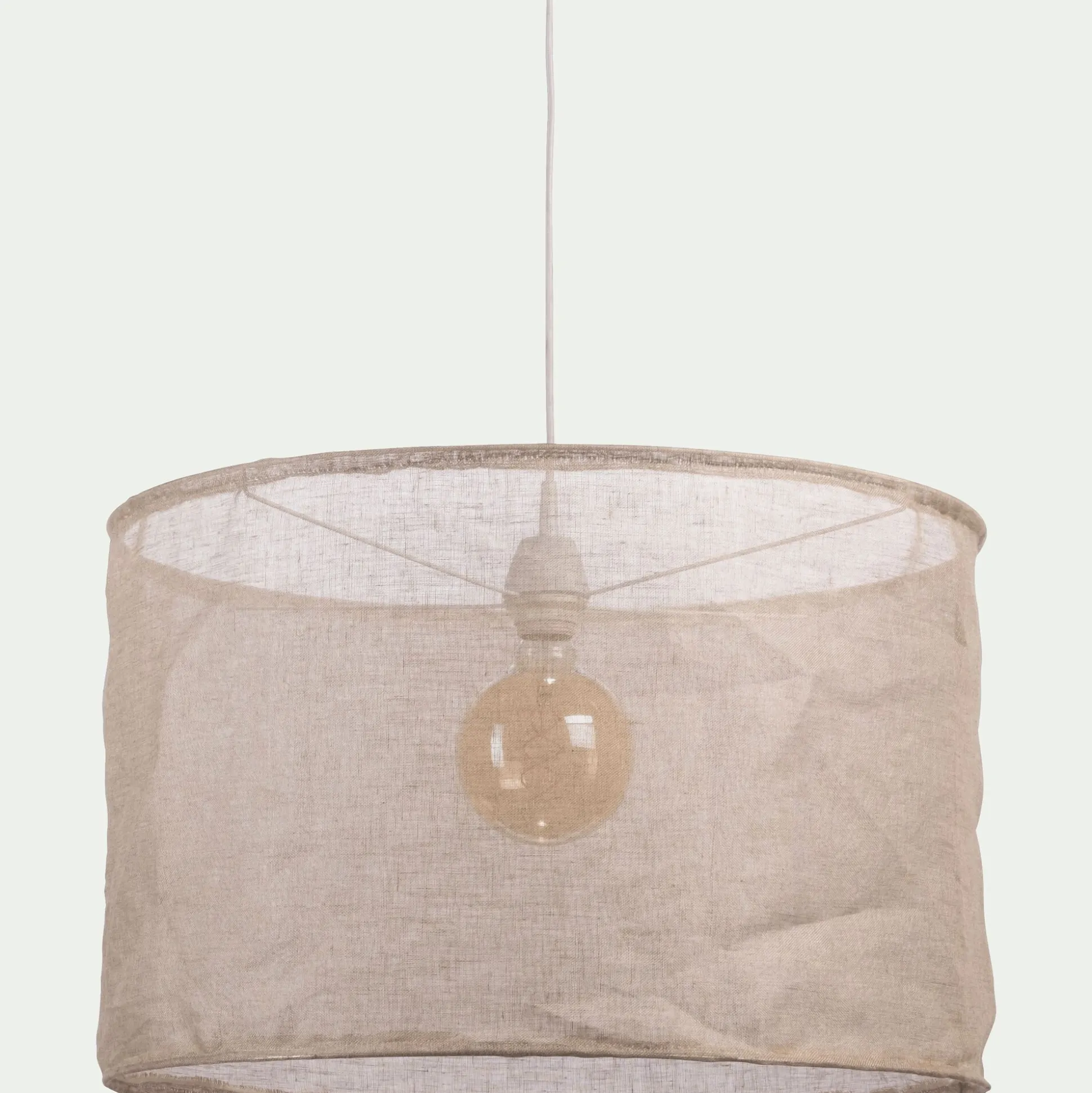 Abat-jour cylindrique en lin D60cm - beige