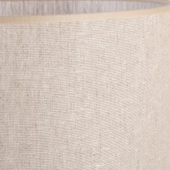 Abat-jour cylindrique en lin D32cm - gris clair