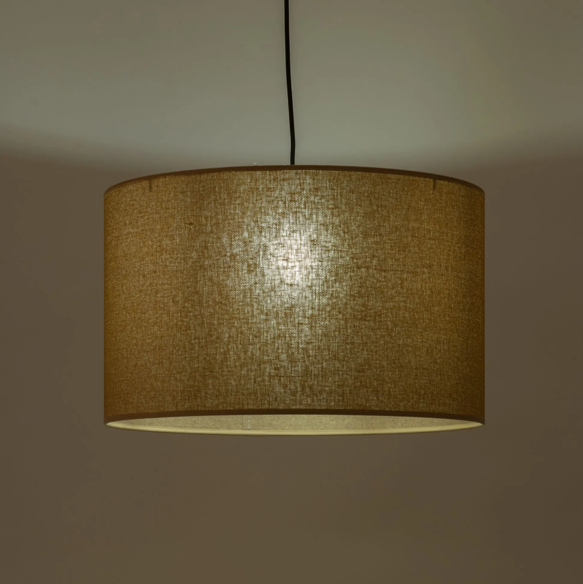 Abat-jour cylindrique en papier tressé D50cm - naturel