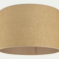 Abat-jour cylindrique en papier tressé D50cm - naturel