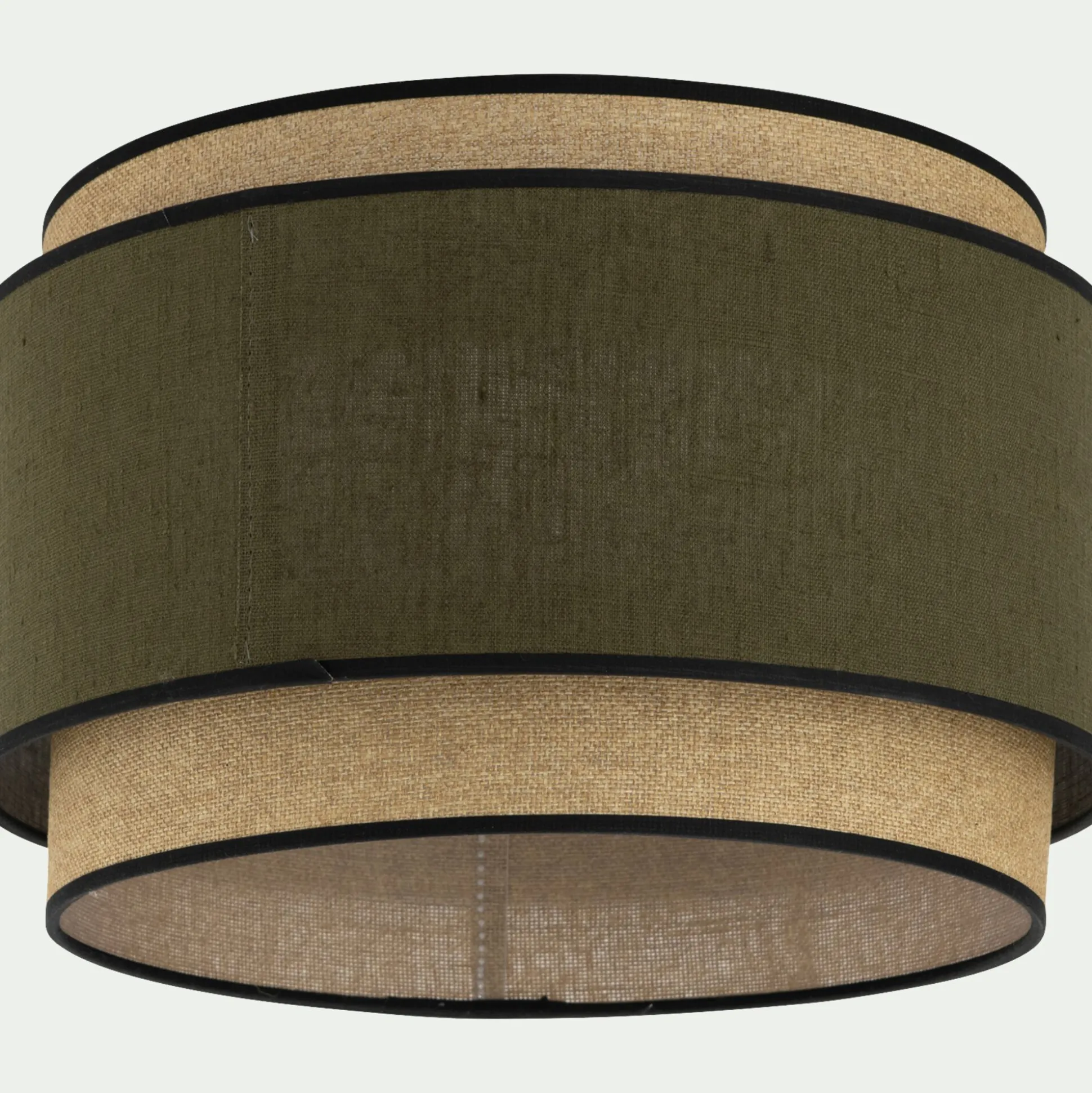 Abat-jour cylindrique en tissu D38cm - vert