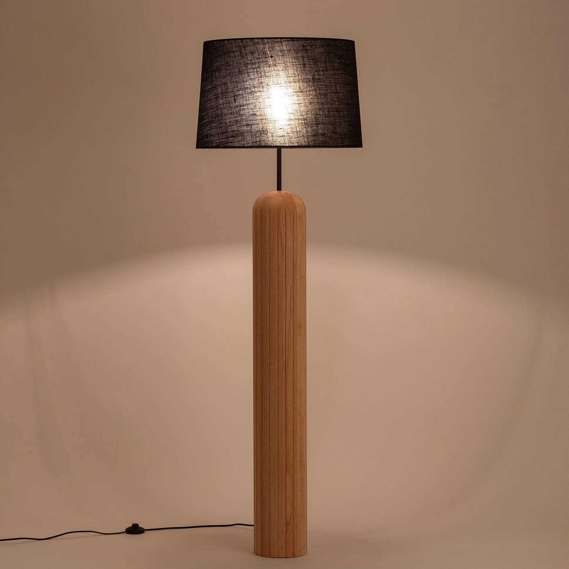Abat-jour en jute D55cm - noir