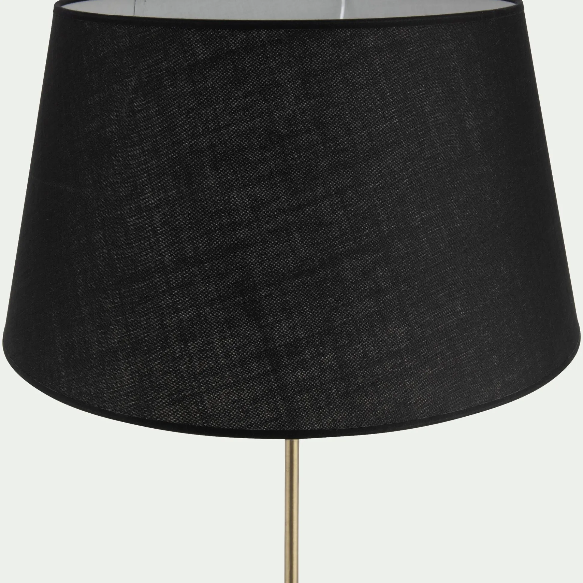 Abat-jour tambour en coton - D45cm noir