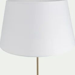 Abat-jour tambour en coton D45cm - blanc capelan