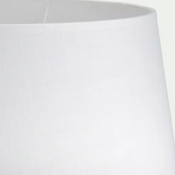 Abat-jour tambour en coton D45cm - blanc capelan