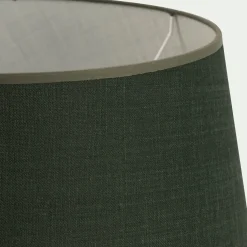 Abat-jour tambour en coton D45cm - vert cèdre