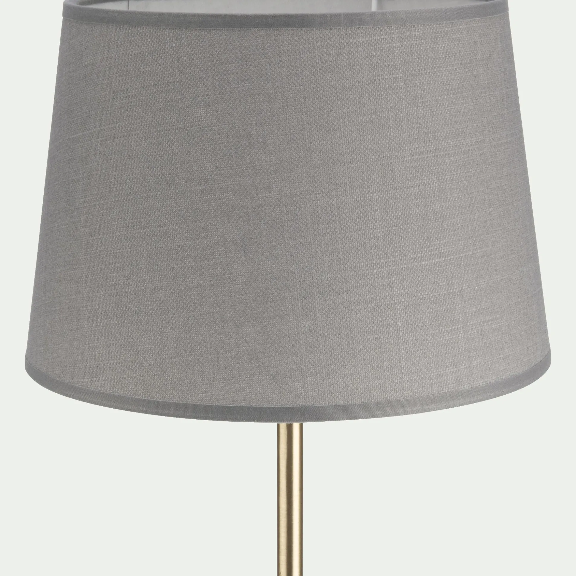 Abat-jour tambour en coton D18cm - gris restanque