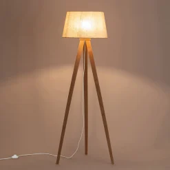 Abat-jour tambour en jute D45cm - blanc écru