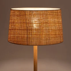 Abat-jour tambour en raphia D45cm - naturel