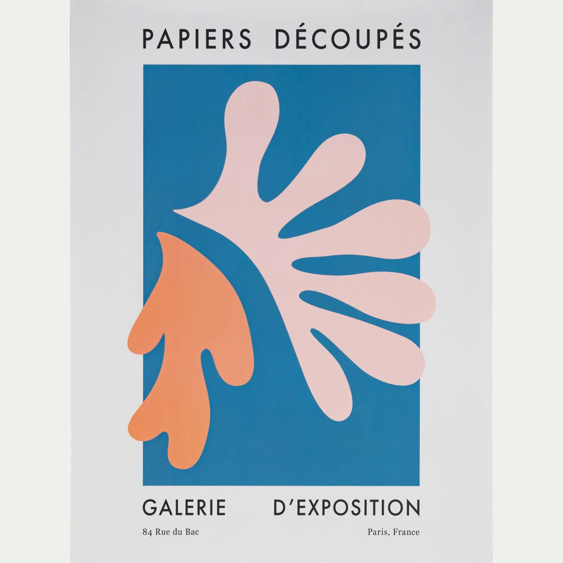 Affiche abstraite 50x70cm - bleu