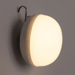 Ampoule d'extérieur rechargeable H12xD11cm - blanc