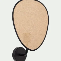 Applique électrifiée en papier tressé H39cm - naturel