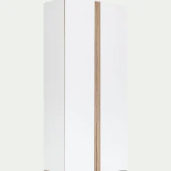 Armoire de dressing 2 portes battantes en bois effet chêne H235xL100cm - blanc