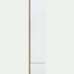 Armoire dressing avec 1 porte et 1 tiroir en bois effet chêne H235XL50cm - blanc