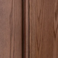 Armoire 2 portes battantes en chêne massif H192cm - bois foncé