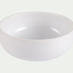 Assiette creuse en faïence D15cm - blanc ventoux