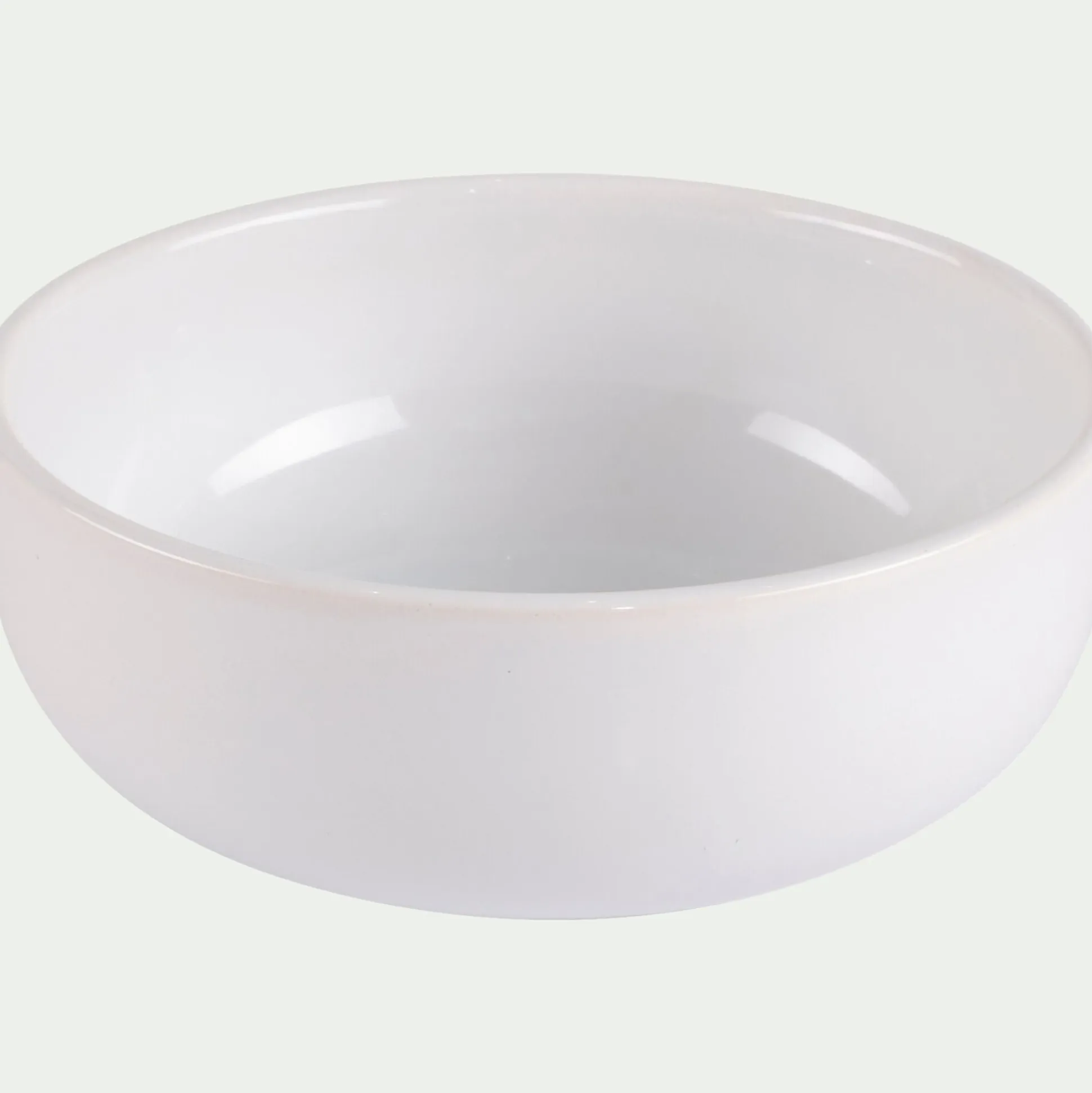 Assiette creuse en faïence D15cm - blanc ventoux