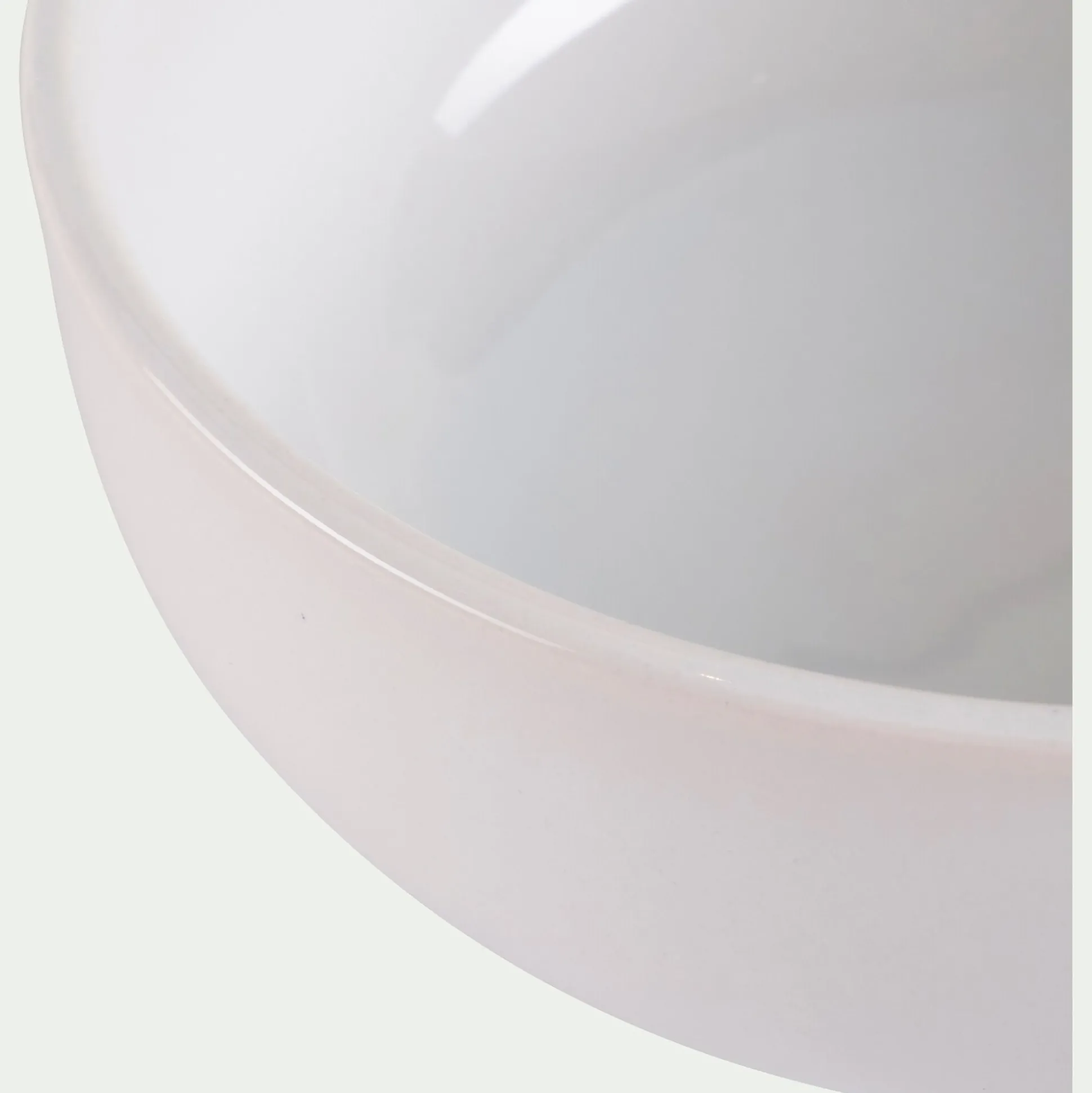 Assiette creuse en faïence D15cm - blanc ventoux
