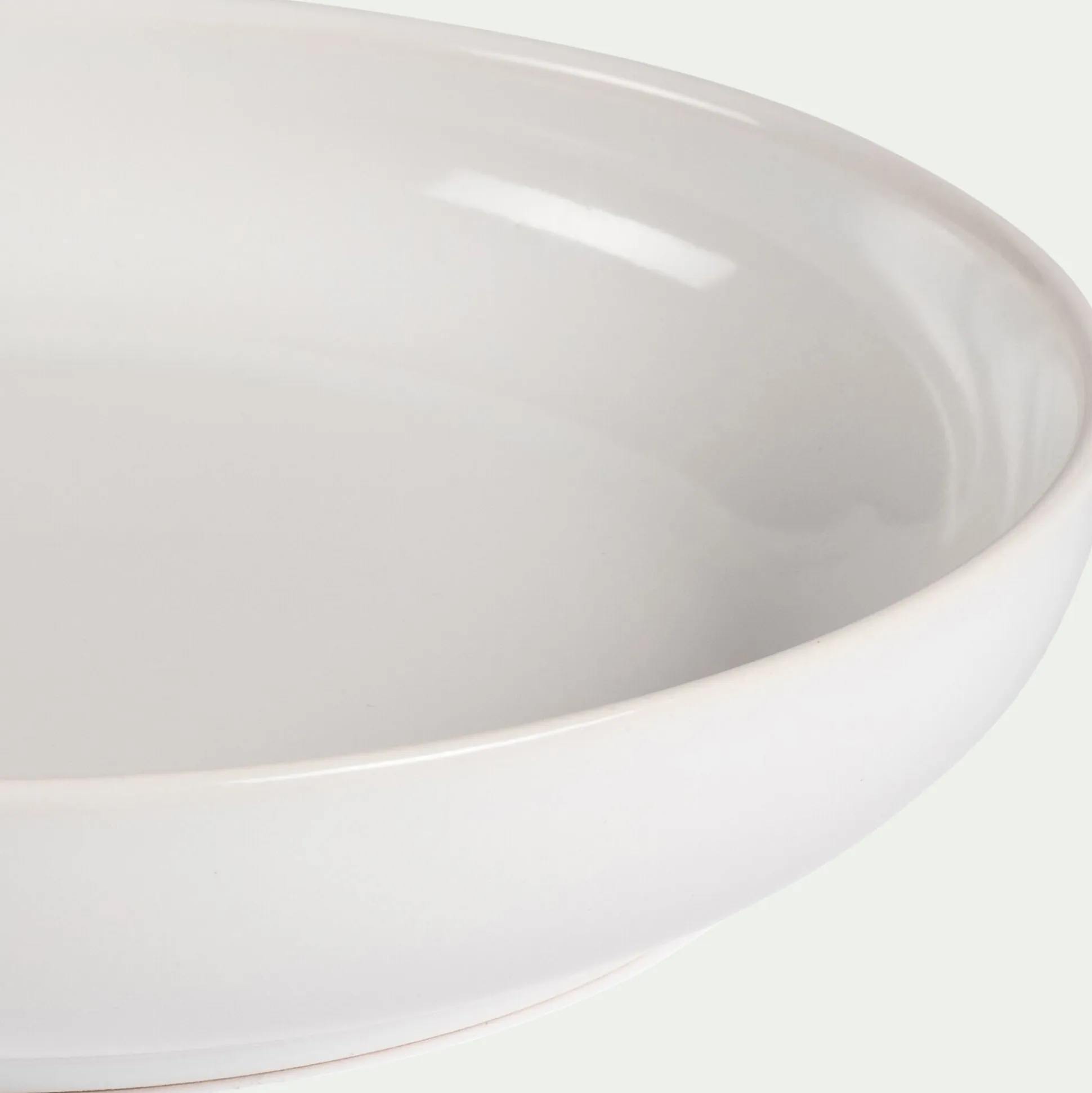 Assiette creuse en faïence D22cm - blanc ventoux