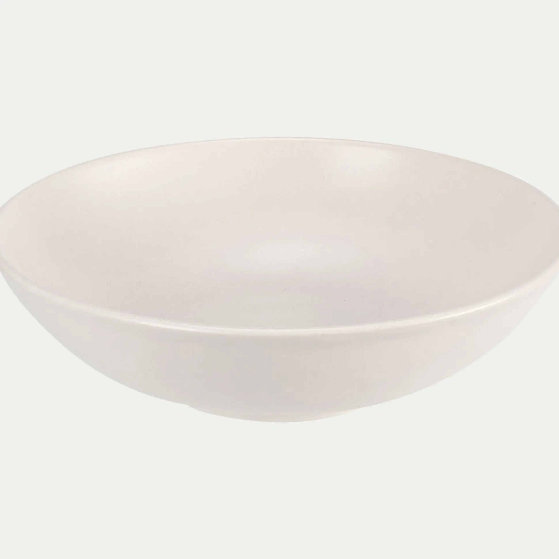 Assiette creuse en faïence D22cm - blanc ventoux