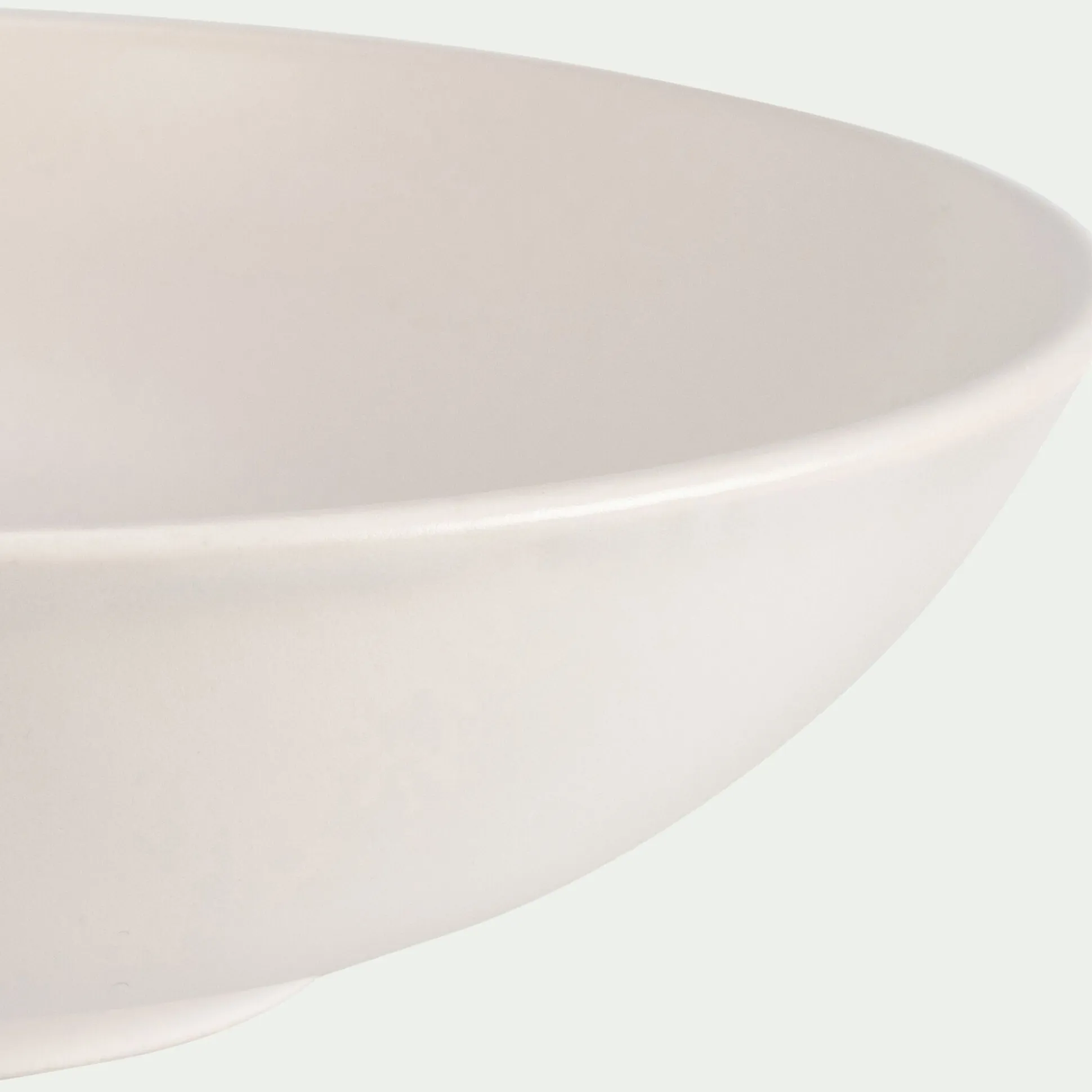 Assiette creuse en faïence D22cm - blanc ventoux