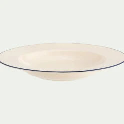 Assiette creuse en faïence D23,5cm - blanc