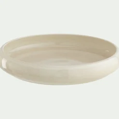 Assiette creuse en grès D22cm - beige sable