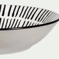 Assiette creuse en porcelaine D20cm - blanc