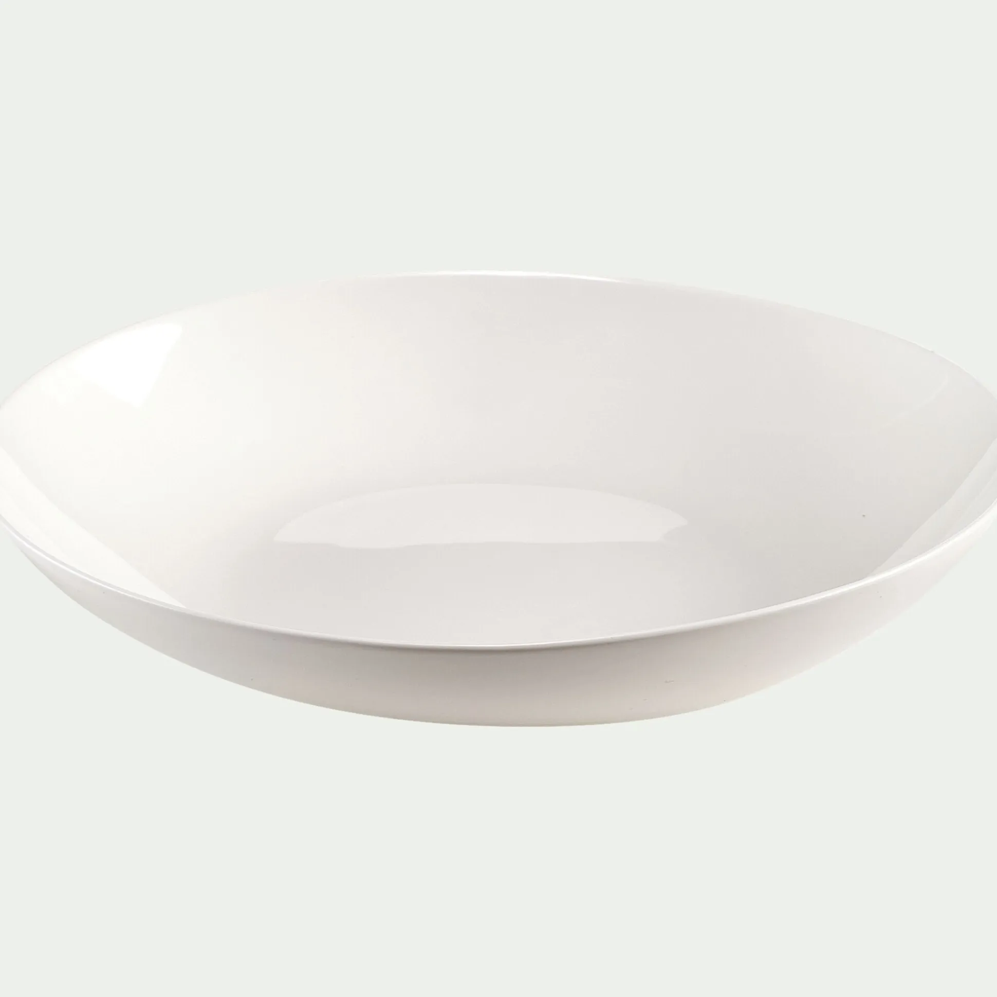 Assiette creuse en porcelaine D21cm - blanc
