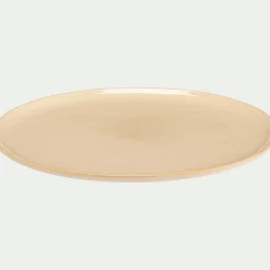 Assiette à dessert à bord haut en grès D21cm - blanc ventoux