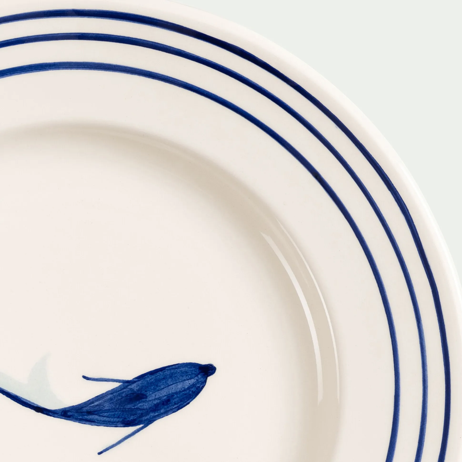 Assiette à dessert en faïence avec motif D22cm - blanc